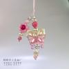 Woo Woo original Rosa Vermelha Flor Borboleta bolsa de fone de ouvido pingente gu Ben pingente livro de cartões bolsa corrente pendurada corrente pendurada para celular