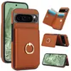 Adequado para Capa de Celular Google Pixel 10Proxl, Capa de Couro com Fivela de Anel Google 9/8, Capa Protetora Carteira