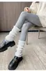 Leggings térmicos para mujer al por mayor, de imitación cachemir con rayas verticales marrones, engrosados para abrigar, se pueden usar por fuera, grises, dropshipping