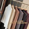 Bom para pele de algodão veludo chinês amigável macio gola semi-alta quente dupla face lixado base shirt T-shirt feminina TX2212T