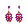 Moda Europeia e Americana Série Cor Diamante Flor de Diamante Liga Brincos de Flor de Diamante Tendência Feminina Luxo Leve Alta Qualidade Totalmente Diamante Atacado Joias para Orelha