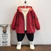 Ropa para Niños Ropa de Carga para Niños Otoño 2024 Nueva Chaqueta con Capucha Cortavientos Estilo Montañismo Ropa de Trabajo Top Deportivo