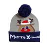 Novo Chapéu Decorativo de Natal Outono e Inverno Chapéu Pulôver Quente Masculino Chapéu de Lã Boneco de Neve Rena Chapéu de Tricô com Luz LED