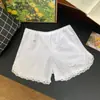 5015 Oso Lindo Algodón Puro Encaje Holgado Talla Grande Anti-Exposición Casual Pantalones de Casa Dulce Color Sólido Pantalones de Seguridad