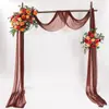 Cortinas de Boda Malla Exterior Césped Gasa Arco Decoración Velo de Belleza Fabricante Suministro Mayorista Boda al Aire Libre