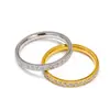 Anillo de Aliento de Bebé con Incrustaciones de Diamantes de Lujo Accesible Nicho Ins Japonés y Coreano para Mujer Moda Acero de Titanio Anillo de Oro de 18K Al por Mayor en Stock