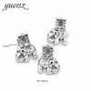 YuenZ Acessórios para Pulseira DIY Estilo Europeu e Americano Moda Liga de Prata Tibetana Elefante Contas com Furo Grande 19 * 14MM R15