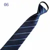 Venta al por mayor del fabricante Corbatas Rojas con Cremallera para Hombres y Mujeres, Vestimenta Formal de Negocios para Novio, Boda Estilo Coreano Corbata Rayada Perezosa Sin Corbata