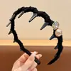 Nueva diadema de malla de estilo coreano con corona alta para mujer, adecuada para el uso diario, accesorio para el cabello elegante y sofisticado.