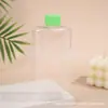 Botella Plana, Botella de Viaje Portátil, Botella de Plástico, Transparente con Tapa de Colores, Subbotella Sellada, Botella Granular, Botella de Muestra, Botella para Líquidos