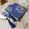Suiyuefang Estilo Antigo Costurado Caderno em Papel Kraft em Branco Caderno Costurado à Mão Retrô Estilo Chinês Estojo de Safira Estilo Antigo Elegante