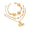 Jieding Europa y Estados Unidos pulsera de estrella de acero inoxidable chapada en oro de 18k joyería de alta gama de lujo ligero no se desvanece joyería de acero de titanio transfronteriza