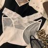 Nova Roupa Íntima Feminina Estilo Europeu e Americano Desejo Puro Renda Tridimensional Tentação Versátil Microtransparente Calcinha Feminina