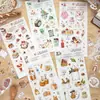 Adesivos Yanjiping, espuma de feriado pintada à mão em aquarela, materiais de comida, decoração diária para diário de menina, colagem DIY
