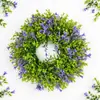 Guirlanda decorativa artificial multicolorida com flores e folhagens transfronteiriça, guirlanda de porta de primavera, adequada para portas de entrada, vitrines e decorações de parede