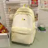 Mochila Escolar com Estilo Floresta de Limão, Aparência Fresca, para Alunas do Ensino Fundamental II e Médio, Mochila de Grande Capacidade, Aparência Sofisticada, Mochila Estilo Universitário