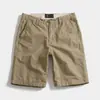 Shorts Casuais de Verão Soltos de Algodão Puro Estilo Japonês Retos de Comprimento Médio Marca Tendência Masculina Shorts Cargo de Cinco Pontos Multibolsos Tamanho Grande
