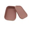 Lonchera de silicona estilo japonés sellada para microondas, lonchera portátil para trabajo de oficina para estudiantes, lonchera integrada de tres compartimentos.