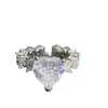 Anillo de Boda Simulación Diamante Versa Transfronterizo Nicho Vintage 3 Quilates Forma de Corazón Incrustado con Circonita 5A Anillo Chapado en Oro