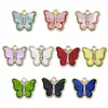 DIY Liga Acrílico Colorido Strass Borboleta Pequeno Pingente Colar Brincos Moda Acessórios para Celular