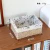 Cesta de Almacenamiento Tejida de Cuerda de Papel para Artículos Varios Ropa Cosméticos Cesta de Almacenamiento Caja de Almacenamiento para Mesa de Café de Sala de Estar Cesta Organizadora de Escritorio