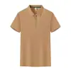 Camiseta de Seda Helada de Secado Rápido para Verano para Hombre con Cuello Polo de Negocios Camiseta Sencilla de Color Sólido para Hombre Ropa para Papá Camisa de Aire Acondicionado Camisa Publicitaria