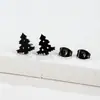 Pendientes de Acero Inoxidable Calados Transfronterizos Nuevos con Varios Diseños de Gatos, Renos, Abejas, Mariposas y Conejos en Stock