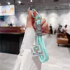 Estilo Minimalista Feito à Mão Corda Trançada Bloqueio de Cores Cordão Chaveiro Capa de Celular Alça de Pulso Portátil DIY Tendência Acessório de Nicho