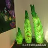 Plástico reforzado con fibra de vidrio y resina iluminación exterior boceto LED transparente bambú tubo de bambú forma lámpara de pelo viaje recorrido nocturno paisaje