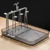 Estante para Tazas de Alce Estante Invertido para Vasos de Agua Estante de Almacenamiento Bandeja de Almacenamiento Hogar Sala de Estar Estante para Vasos de Vidrio Estante Escurridor para Tazas de Té