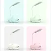 Lâmpada de mesa LED criativa de desenho animado, recarregável por USB, proteção ocular, para estudo de estudante, dormitório, quarto, cabeceira, presente
