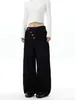 Comercio Transfronterizo Pantalones Rectos Holgados Estilo Retro Americano Nuevo Diseño Color Original Dobladillo Curvo Marca de Tendencia de Nicho Unisex