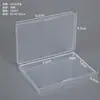 Caja de embalaje rectangular de plástico transparente, caja de exhibición de herramientas de ferretería, caja de embalaje para artículos pequeños, caja de almacenamiento de cuentas y botones