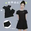 Novo Maiô Esportivo de Manga Curta Marca Coreana para Mulheres, Aparência Sofisticada, Novo Modelo Peça Única Conservador que Cobre a Barriga Emagrecimento