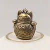 Pingente Chaveiro Animal de Latão Ornamento do Zodíaco Casa Desenho Animado Liga de Cobre Latão Acessórios Gato