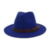 Sombreros de fieltro de ala ancha unisex para hombre y mujer, sombrero Panamá Trilby, sombrero de jazz