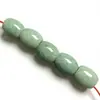 Contas Longas de Jade A-Grade de Mianmar com Furo Grande, Contas Soltas de Jade Tipo Feijão de Óleo, Contas de Arroz, Acessórios para Tecelagem, Pequenos Acessórios para Joias