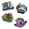 Souvenirs Turísticos de Ciudades de Todo el Mundo Diseñados Personalmente de Fábrica, Imanes de Nevera de Resina, Pegatinas Magnéticas 3D Culturales y Creativas