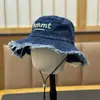 Sombrero de Pescador Vintage Lavado Estilo Nuevo para Mujer, Primavera y Verano Senderismo al Aire Libre Viajes Ala Ancha Cubre Rostro Versátil Sombrero de Mezclilla