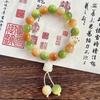 Pulsera de Hilo de Gato Quemado con Carbón Bodhi Colgante de Gato de la Suerte Quemado con Carbón Cuenta Cuenta Wen Pulsera de Juego Bodhi de Mano Venta al por Mayor