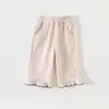 Pantalones de forro polar para bebé 2026 otoño e invierno, nuevos pantalones casuales elegantes para niñas pequeñas, pantalones largos cálidos de pierna recta para niñas