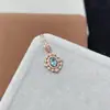 Colgante de plata de ley con apatita natural incrustada color tesoro piedra principal 4*6 mm Europa y Estados Unidos fabricantes populares envío directo