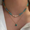 Colar de Pérola com Zircônia Banhado a Ouro 18K Real Corrente de Clavícula Camada Retro Acessórios de Colar de Luxo Leve Alta Qualidade Atacado Direto da Fábrica