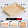 Plato de exhibición para buffet de olla caliente sukiyaki con diseño de madera de melamina, plato giratorio rectangular para verduras y champiñones