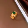 Anillo Abierto de Zirconia con Diseño Hueco de Diamante Vintage, Anillo Retro de Nicho con un Toque de Lujo Ligero y de Alta Gama, Joyería para Mujer