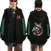Sudadera Unisex de Anime Merchandising de Demon Slayer Sudadera con Capucha Estilo Japonés Cárdigan Casual Transfronterizo Chaqueta Modelo Nuevo Primavera y Otoño