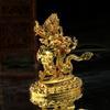 Suministros tántricos estatua de Buda de aleación artesanías religiosas Dios Blanco de la Riqueza estatua de Buda dios de la riqueza del Tíbet rey del tesoro