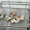 24 Zapatos Mary Jane Estilo Chanel para Mujer, Zapatos Planos Franceses de Noche, Zapatos de Hada, Tacones Altos, Caña Baja
