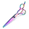 Tesoura de Barbeiro, Tesoura Colorida Doméstica para Cortar Cabelo, Tesoura de Cabeleireiro, Tesoura Desbastadora de Franja com Dentes, Tesoura de Cabeleireiro para Cabelos Quebrados