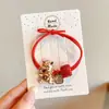 2026 Ano Novo Ano do Zodíaco Prendedor de Cabelo Vermelho Chinês Corda de Cabelo para Meninas Elástico Festival da Primavera Festivo Acessórios de Ano Novo Prendedor de Cabelo
